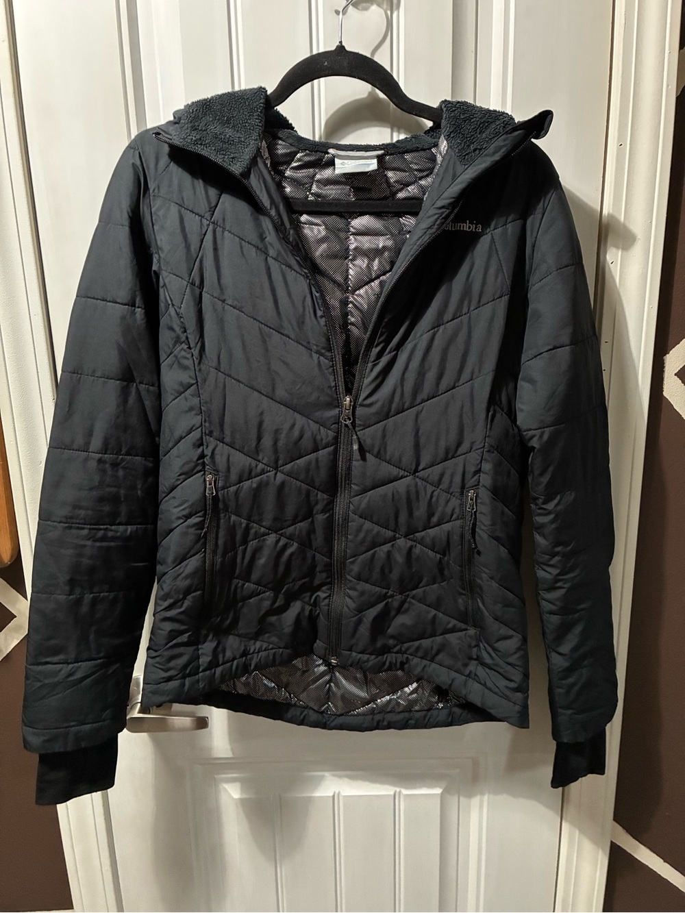 Columbia Omni- Heat Women’s Black Quilted Hooded Jacket